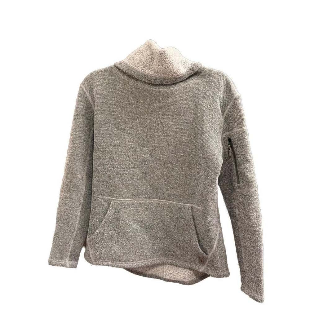 Smartwool Hudson‎ Trail Fleece Cowl Neck Pullover Sweater in Gray